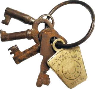 A set of rusty keys, click to enter